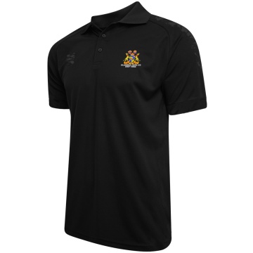 Clumber Park CC - Dual Solid Colour Polo - Black - Unisex Fit